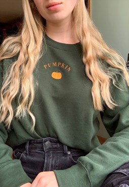 Pumpkin Embroidered Sweatshirt