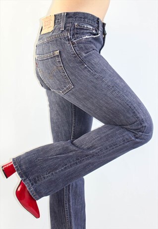 VINTAGE DENIM BLUE BOOTCUT JEANS