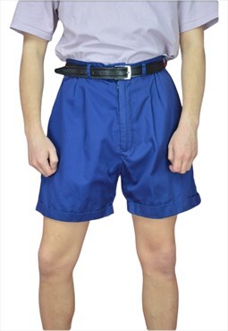 Vintage blue classic 80s shorts {S285}