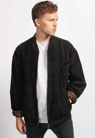 VINTAGE SUEDE BOMBER JACKET
