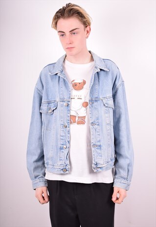 DIESEL MENS VINTAGE DENIM JACKET LARGE BLUE 90'S