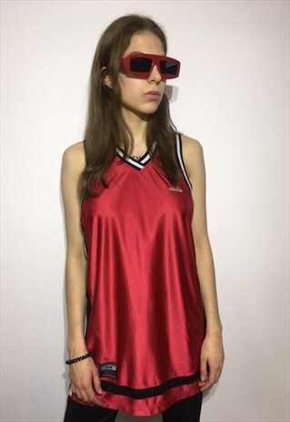 VINTAGE 90' UNISEX RED ADIDAS BASKETALL VEST
