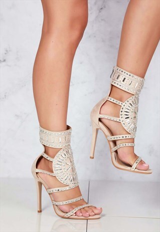 GLADIATOR DIA & GEMS SANDAL IN NUDE