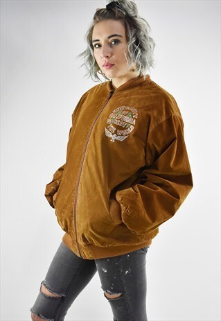 VINTAGE UNIVERSITY OF CALIFORNIA SUEDE BOMBER JACKET