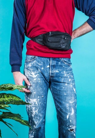 VINTAGE BUMBAG IN BLACK LEATHER