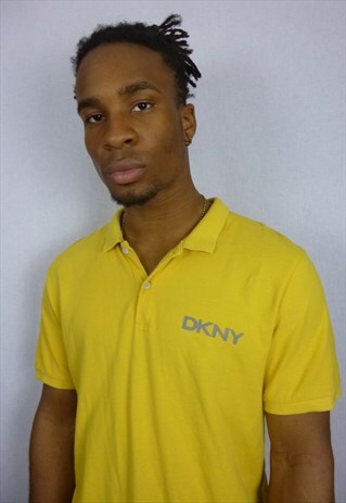 DKNY YELLOW SPELL OUT POLO