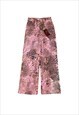 Y2K PINK AND LEOPARD PRINT TROUSERS 