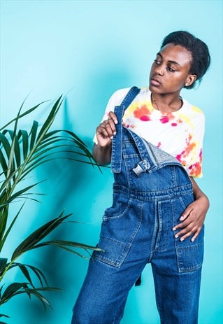 VINTAGE DUNGAREES IN BLUE DENIM
