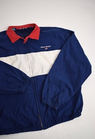 VINTAGE 90S POLO SPORT RALPH LAUREN NAVY CREAM RED JACKET