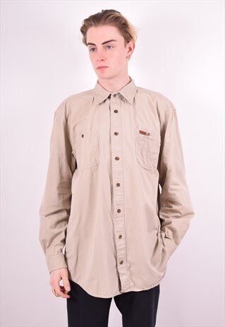 CARHARTT MENS VINTAGE SHIRT LARGE GREY 90S