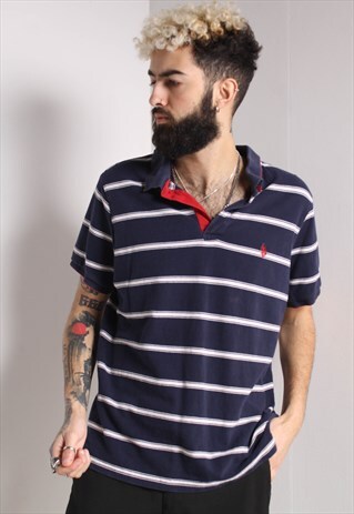VINTAGE US POLO ASSN POLO SHIRT BLUE
