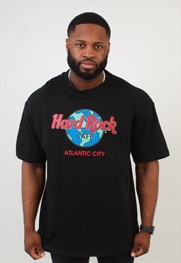 Vintage Hard Rock Cafe Atlantic City Graphic Black T-Shirt