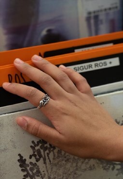 Silver Cat Ring