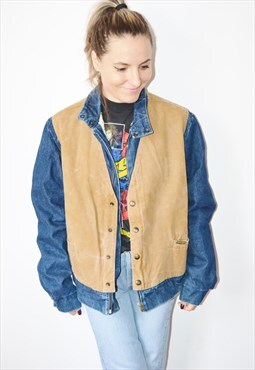 Vintage 90s WRANGLER Denim Sherpa Jacket