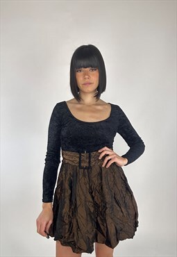 Vintage early 90s Velvet Shimmery Ruched Dress