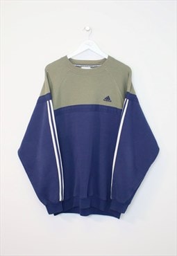 Vintage Adidas small logo sweatshirt in khaki. Best  fits L