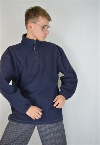 VINTAGE DARK BLUE FLEECE SWEATSHIRT