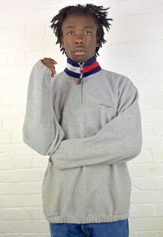 VINTAGE 90'S TOMMY HILFIGER 1/4 ZIP FLEECE