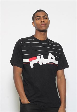 VINTAGE FILA LOGO T-SHIRT BLACK