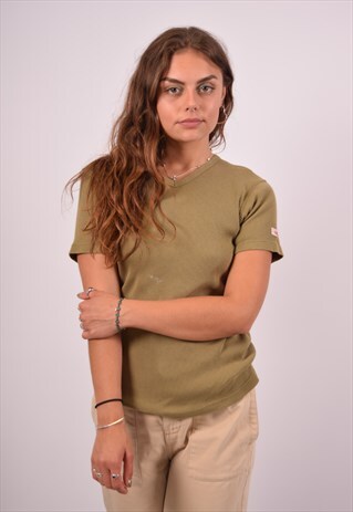 VINTAGE LEVI'S T-SHIRT TOP KHAKI