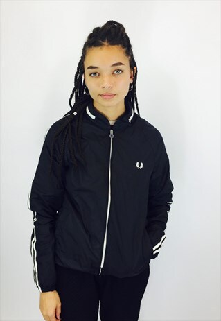 FRED PERRY CLASSIC BLACK EMBROIDERED JACKET