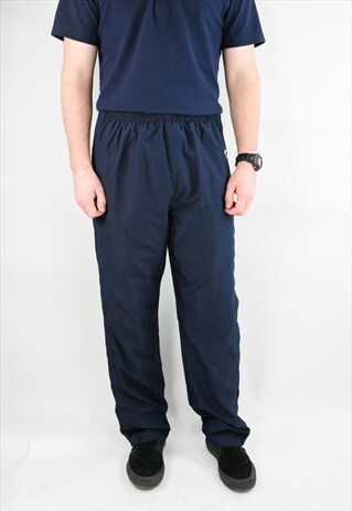 VINTAGE CHAMPION NAVY BLUE POPPER TROUSERS