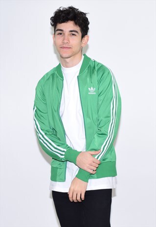 VINTAGE 90S GREEN ADIDAS TRACKSUIT TOP