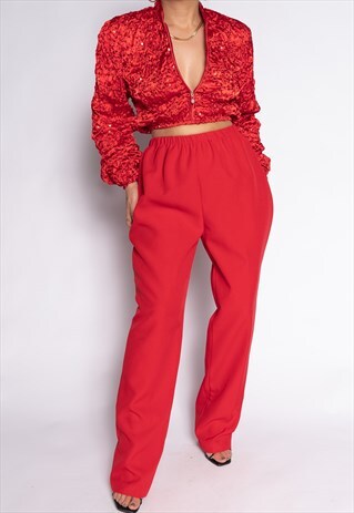 VINTAGE RED SEQUIN SPORTS TOP