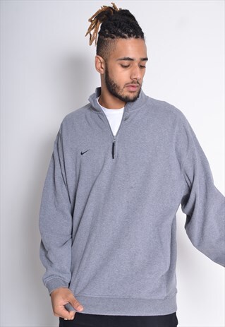VINTAGE NIKE 1/4 ZIP SWEATSHIRT GREY