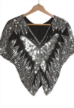 Butterfly Sequin Top