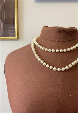 Vintage Costume Pearl Long or Choker Necklace