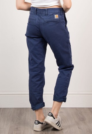 VINTAGE 90'S CARHARTT BLUE CHINOS TROUSERS