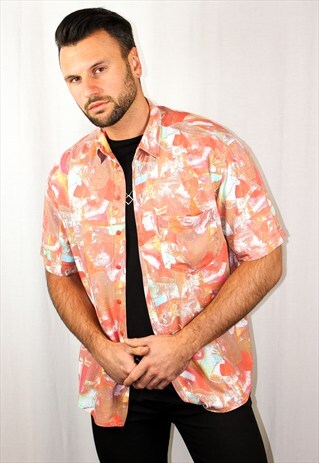 VINTAGE ABSTRACT PRINT SHIRT