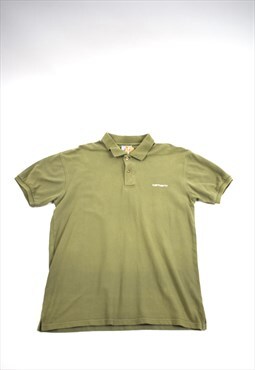 Vintage 90s Carhartt Green Logo Polo Shirt 