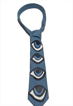 Tie with abstract eye print 