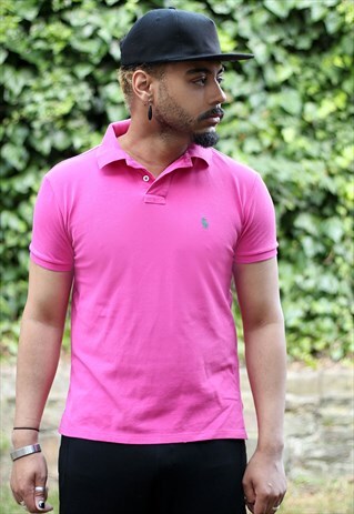 VINTAGE RALPH LAUREN PINK POLO SHIRT T-SHIRT