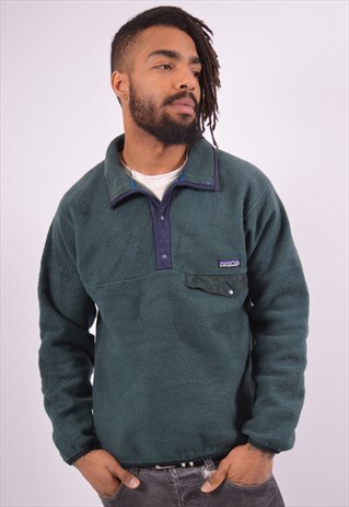 VINTAGE PATAGONIA FLEECE JUMPER GREEN