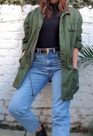 VINTAGE GREEN ARMY PARKA JACKET