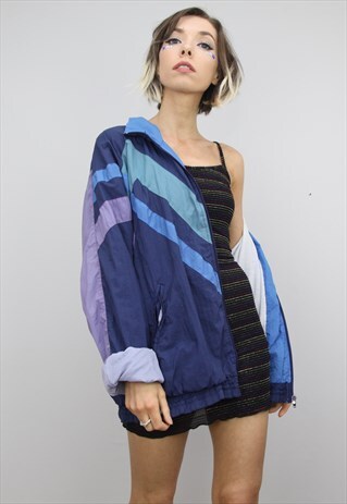 VINTAGE 80S 90S OVERSIZED FESTIVAL SHELL JACKET
