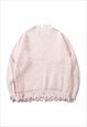 BUTTERFLY SWEATER FLUFFY JUMPER RIPPED PULLOVER SOFT TOP