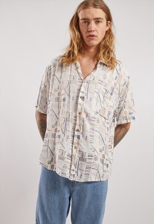 VINTAGE PATTERNED SHORT SLEEVE SHIRT