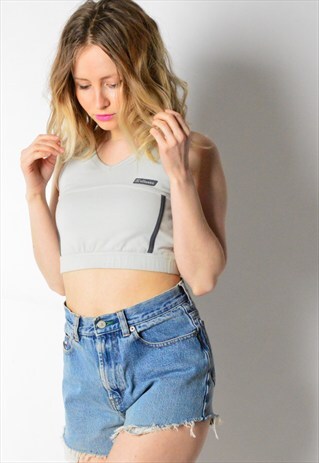 VINTAGE 90S GREY ELLESSE SPORTS TOP/BRA