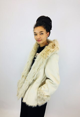 FAUX FUR SHEARLING COAT