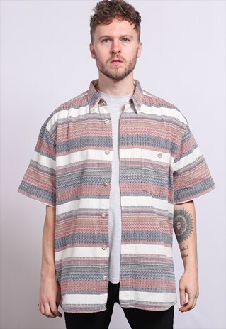 VINTAGE AZTEC PATTERNED SHIRT