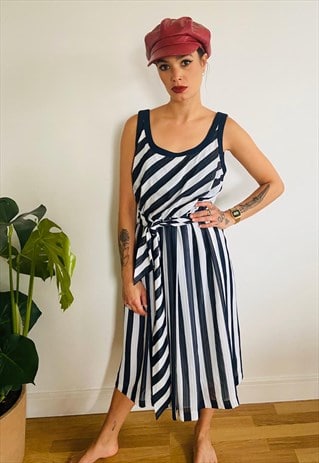 STRIPED DAY DRESS