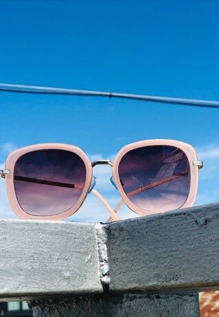 RETRO WOMEN PINK LATE 90S HIPSTER SUNGLASSES EYEWEAR HM