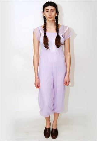LINGERIE JUMPSUIT (S) VINTAGE 70S JUMPER PLAYSUIT ROMPER