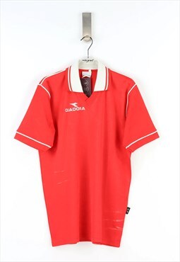 Football Vintage T-shirt in Red - M