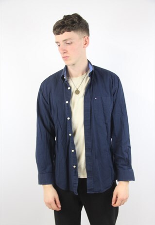 VINTAGE TOMMY HILFIGER NAVY SHIRT