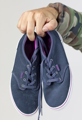 VINTAGE VANS NAVY TRAINERS